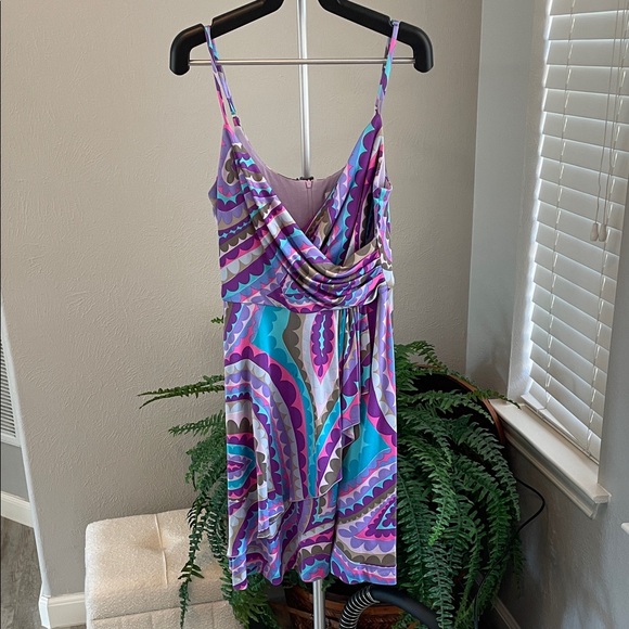 Trina Turk Dresses & Skirts - Trina Turk Silk Purple, Teal & Purple Mini Dress